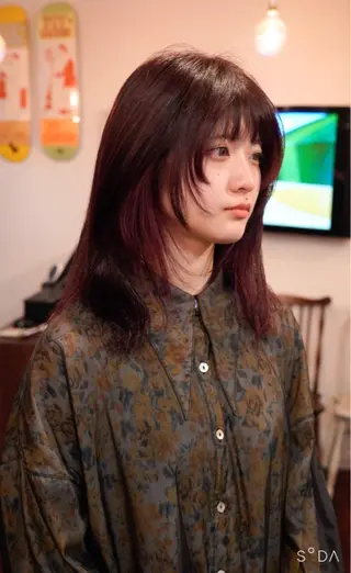 ミディアム カラー 千葉 慎也のヘアスタイル