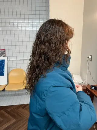 セミロング パーマ ボブパーマ/パーマ ウルフパーマのヘアスタイル