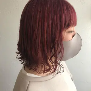 ミディアム カラー ヘアアレンジ La fith hair kanonあびこ店所属・トップスタイリスト 🧸中島梨穂🧸のヘアスタイル