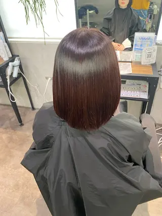 ミディアム カラー 透明感カラー💖 耳ツボ💎まりなのヘアスタイル