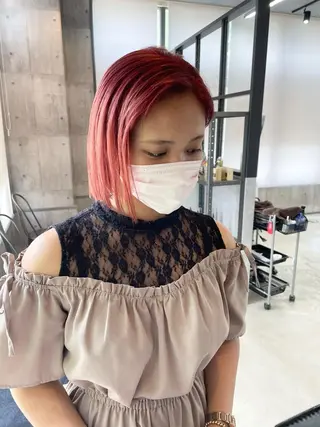 ミディアム カラー LUXBE LUCE 那覇小禄イオン店所属・LUXBE LUCE ひなののヘアスタイル