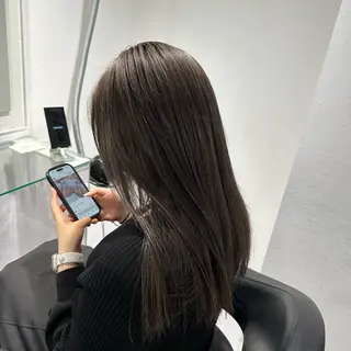 セミロング カラー ヘアアレンジ 透明感ラベンダー💗 SHOのヘアスタイル