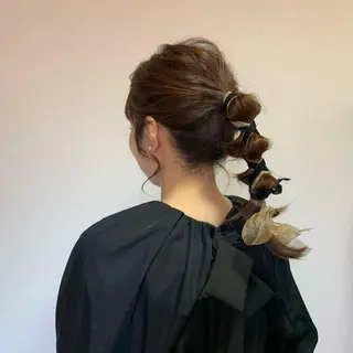 ロング ヘアアレンジ オシャマヘアーCinQ二川店所属・大嶽 楓のヘアスタイル