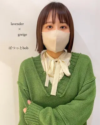 ショート カラー ボブ ブリーチ/miinaのヘアスタイル