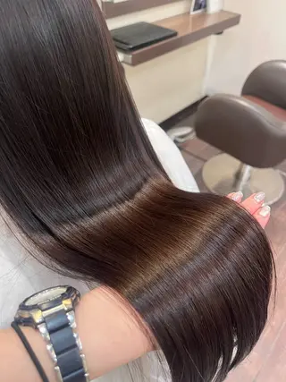 ロング カラー 酸性ストレート 🤍🎀honokaのヘアスタイル