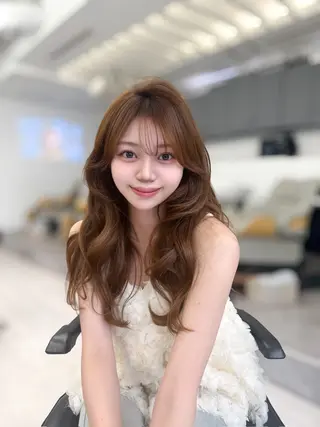 ロング カラー 韓国ガーリーヘア🎀 Sayaka🤍のヘアスタイル