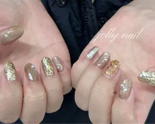 ネイル Jolly チップ長さだしのネイルデザイン