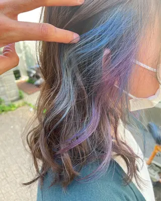 セミロング カラー 原宿サロン代表 デザインカラー伊藤卓のヘアスタイル