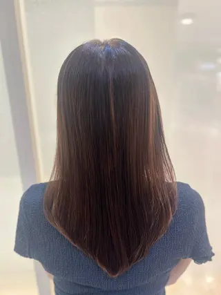 セミロング カラー 艶質改善/縮毛矯正 ササキナツミのヘアスタイル