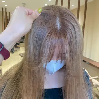 ロング カラー 中山 遥のヘアスタイル