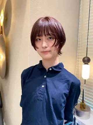 カラー 🌼似合わせボブ .暖色🌼浅井 遥のヘアスタイル