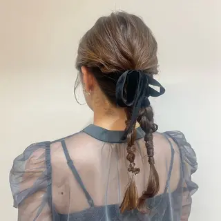 ヘアアレンジ Riru🍒レイヤー 透明感カラー🍒のヘアスタイル