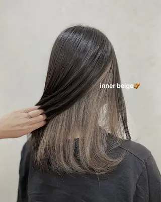 ミディアム カラー hairs Riche住之江（ヘアーズリッシュ）所属・hairs Riche/諸戸龍加のヘアスタイル