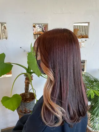 ロング カラー 🌸小掛🌸 豊橋外国人風カラーのヘアスタイル