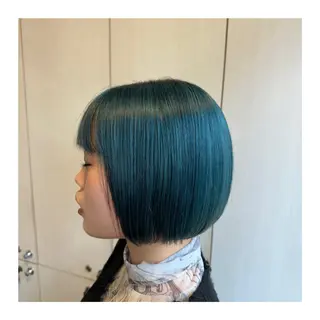 ミディアム カラー あべ ゆうかのヘアスタイル