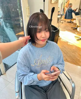 ショート ありむらもえ/ インナーカラーのヘアスタイル