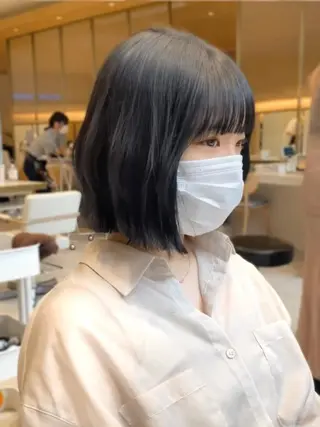 ショート カラー パーマ ヘアアレンジ 小野寺瑞希 /最小顔カットのヘアスタイル