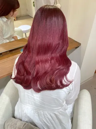ロング mio♡ 梅田美容師暖色カラーのヘアスタイル