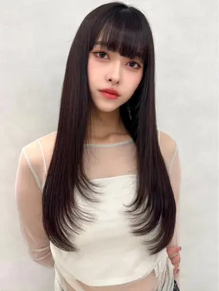 ロング カラー 韓国ヘア🇰🇷透明 感カラー/yui💞のヘアスタイル