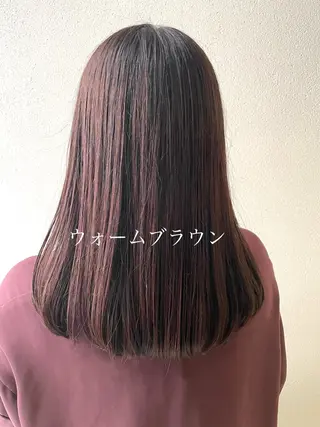 ミディアム カラー 沢田 瞳のヘアスタイル