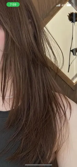 ロング カラー 川浪 ほほみのヘアスタイル