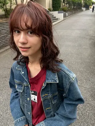 ミディアム 【お洒落パーマ】 Elme　肥塚康汰郎のヘアスタイル