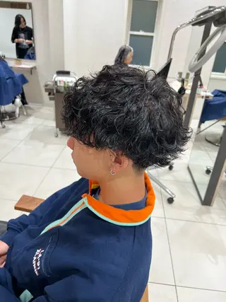 メンズ レディースショート/ メンズパーマ/足立のヘアスタイル