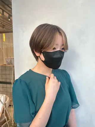 ショート カラー 似合わせ小顔ショート /akane🐰♥️のヘアスタイル