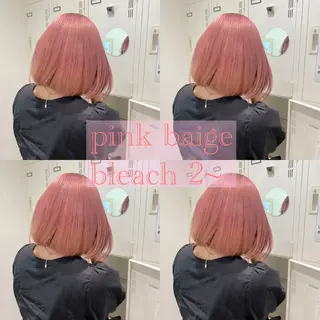 ミディアム カラー ピンクカラー🎀/ ミルクティー🍼花音のヘアスタイル