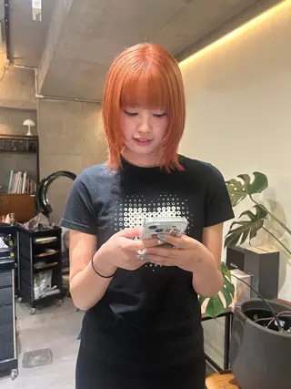 ショート カラー ルーツカラー/暖色カ ラー/EMIRI🍀のヘアスタイル