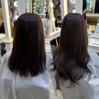 🍒垢抜けカラー 耳つぼ ヘアメあずみのヘアスタイル