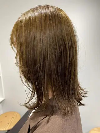 ミディアム カラー kyon.hair 韓国カットカラーのヘアスタイル