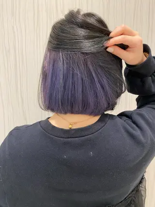 ミディアム カラー ヘアアレンジ 🥀暖色韓国ヘア💕 保科侑花のヘアスタイル