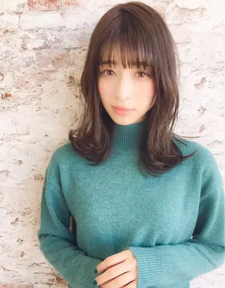 ミディアム カラー ヘアアレンジ 當間 大知のヘアスタイル