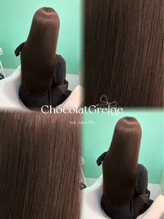 セミロング カラー Ella所属・nana【艶髪】/ レイヤー/縮毛矯正のヘアスタイル