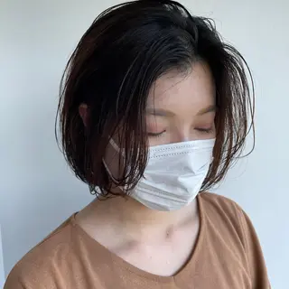 ミディアム カラー 実力派スタイリストの 完全無料パーマのヘアスタイル