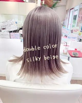 ミディアム カラー GLAD 萩原のヘアスタイル