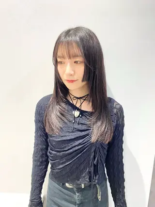 ミディアム カラー 髪質改善水素TR× レイヤーカット/熊澤のヘアスタイル