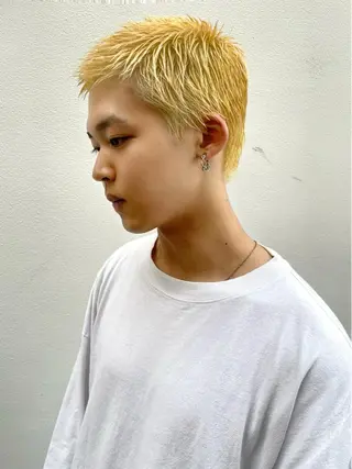 ショート カラー ヘアアレンジ メンズ 〽️magico/ ウルフDaiki〽️のヘアスタイル