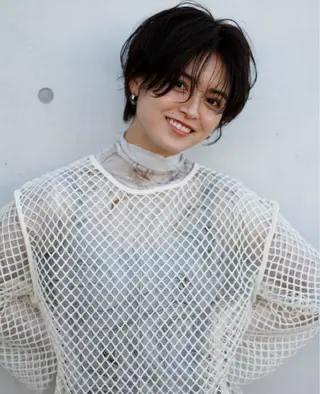 ショート 顔周りデザイン/ ママ美容師/濱ほのかのヘアスタイル