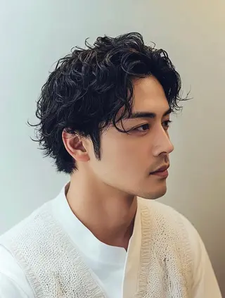 メンズ MIO 顔周りレイヤー🌟のヘアスタイル