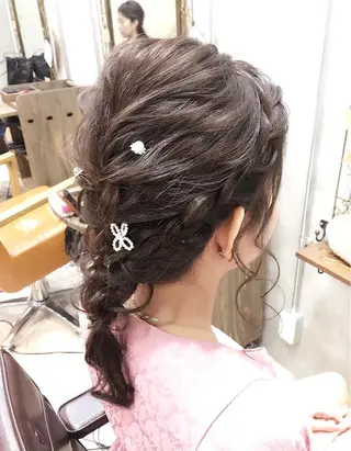 セミロング まつパ・ヘアセット ♡Chinami♡のマツエク・マツパデザイン