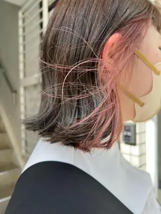 ミディアム カラー ツキノキ ミナのヘアスタイル