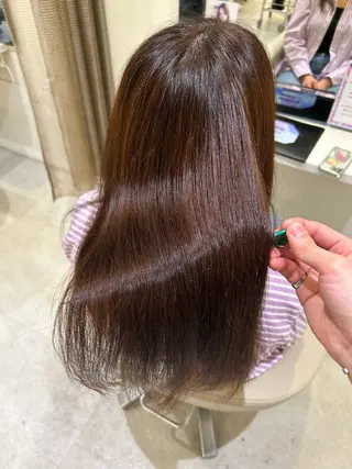 ロング 髪質改善・縮毛矯正 濱　泰賀のヘアスタイル