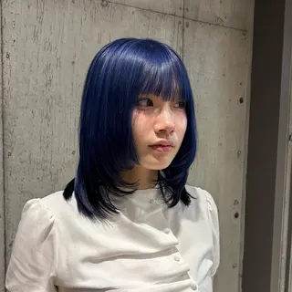 セミロング カラー 🍎ハイトーン/ 透明感カラー🍎リオのヘアスタイル