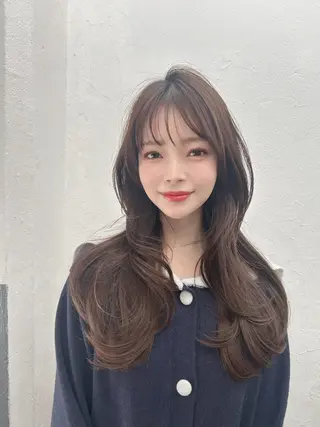 ロング 大竹 美侑のヘアスタイル