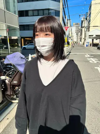 ミディアム カラー ショート/パーマ/ カラー/FUKOのヘアスタイル