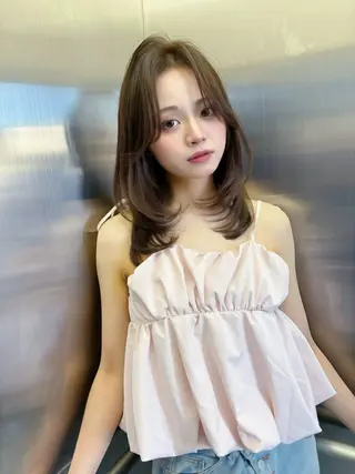 ミディアム カラー 【美髪矯正】 吉村　清志のヘアスタイル