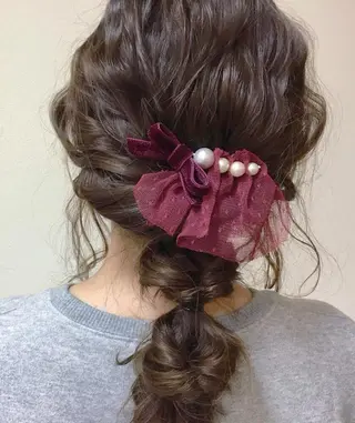 ミディアム ヘアアレンジ 小濱 秀人のヘアスタイル