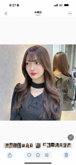 ロング レイヤー、美髪矯正 🌹韓国ヘア芹奈のヘアスタイル